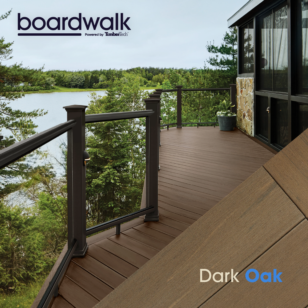 Boardwalk Deck Board - Grooved - 24 X 136 X 4880 (mm) - Dark Oak