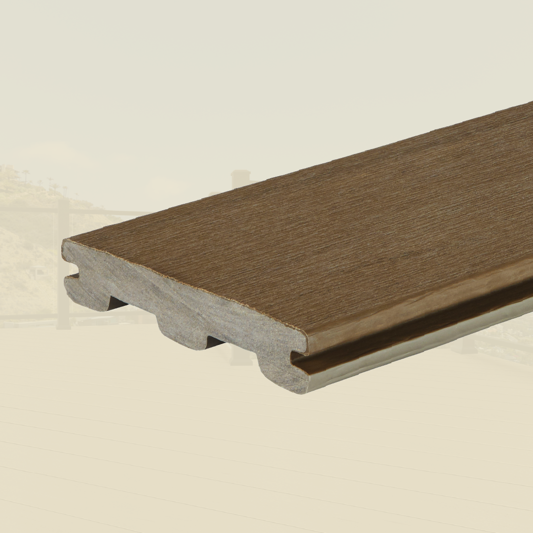 Boardwalk Deck Board - Grooved - 24 X 136 X 4880 (mm) - Dark Oak