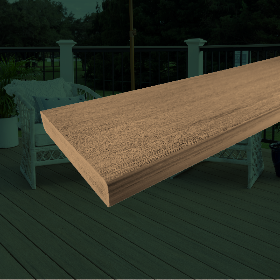 Elements Deck Board - Square Shouldered - 25 X 140 X 4880 (mm) - Weathered Teak