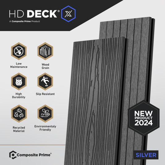 HD Deck X Silver Deckboard - 23x138x3600(mm) FSC 100%