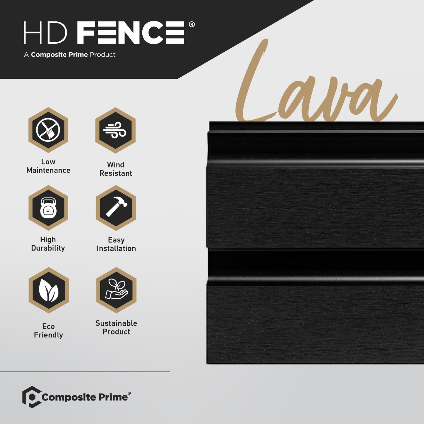 HD Fence Panel Kit - Lava
