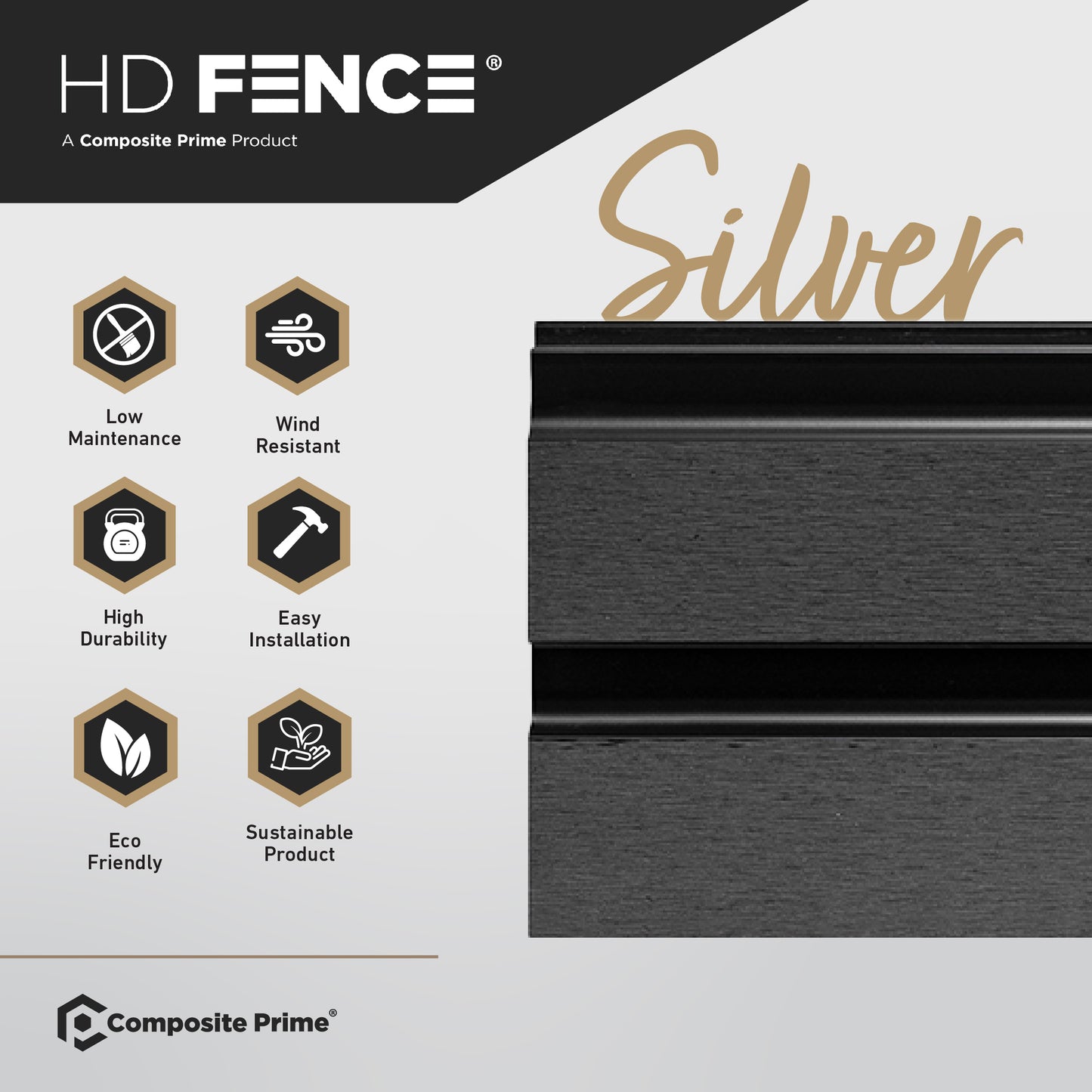 HD Fence Panel Kit - Silver