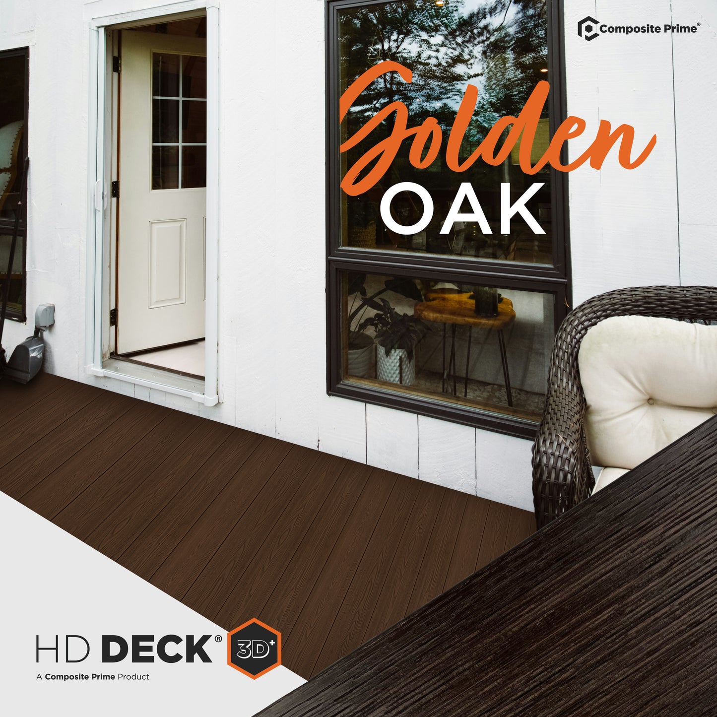 HD Deck 3D Plus Golden Oak Deckboard - 25x146x3600 (mm) FSC 100%