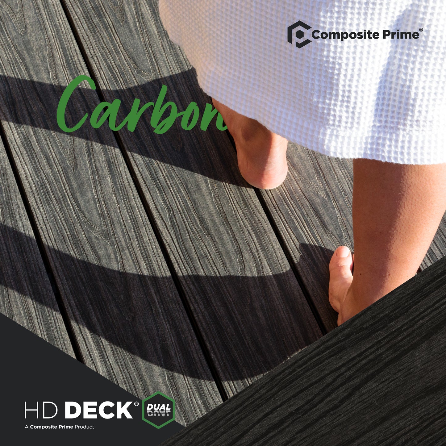 HD Deck Dual Carbon/Antique Deckboard 22.5x143x3600 (mm) FSC 100%