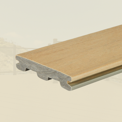 Boardwalk Deck Board - Grooved - 24 X 136 X 4880 (mm) - Natural White Oak