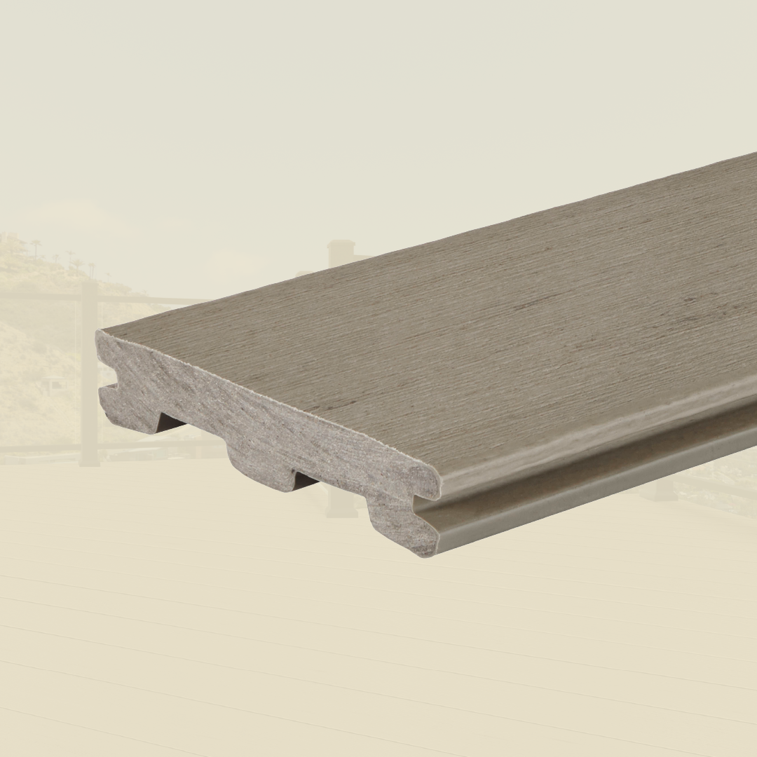 Boardwalk Deck Board - Grooved - 24 X 136 X 4880 (mm) - Weathered Oak