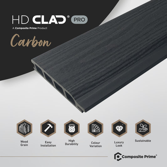 HD Clad Pro Carbon Cladding Board - 22x136x3600 (mm) FSC 100%