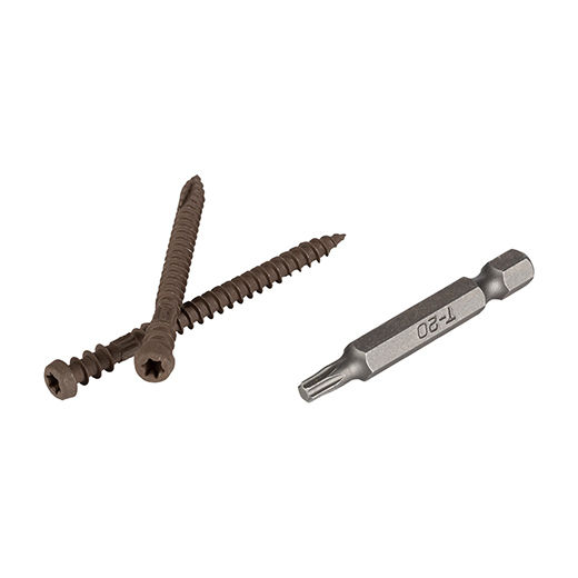 TOPLoc 24.4 m Pack Walnut (100 Screws, 1 bit)